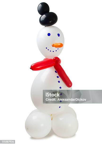 Boneco De Neve - Fotografias de stock e mais imagens de Arte e Artesanato - Arte visual - Arte e Artesanato - Arte visual, Balão - Enfeite, Balão em Forma de Animal