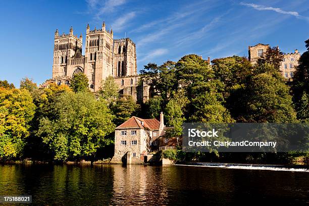 Durham Cathedral And The River Wear Autumn Light Stock Photo - Download Image Now - County Durham - England, Durham Cathedral, Cathedral
