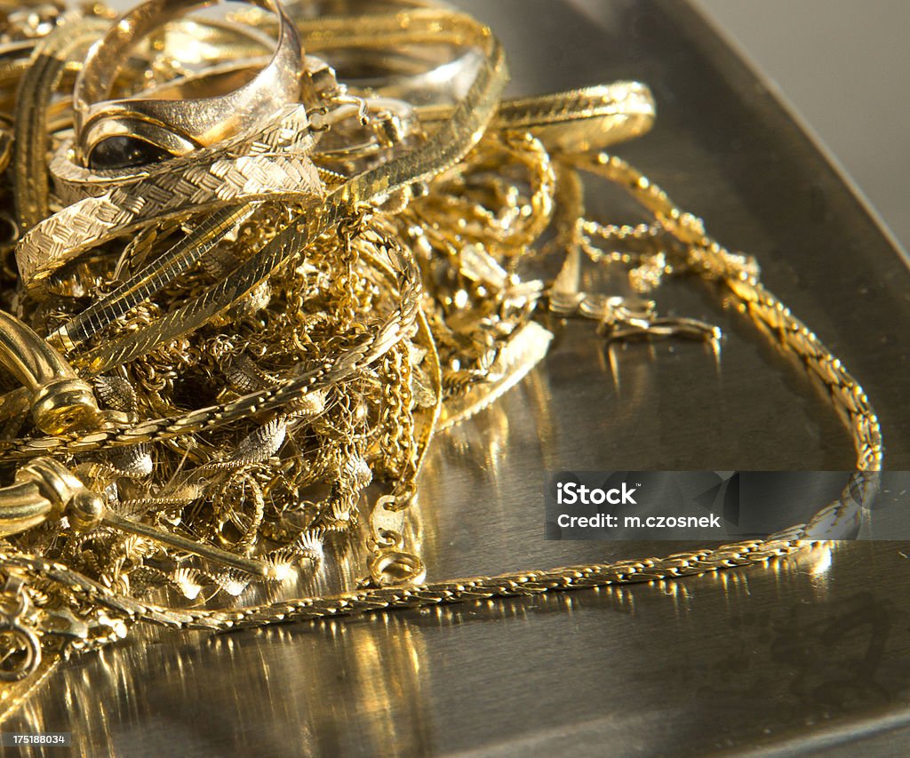 Gioielli in oro - Foto stock royalty-free di Bilancia - Strumento