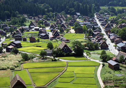 Scenery of Shirakawa-go.
Gifu Prefecture in Japan.