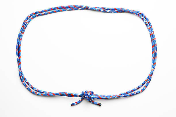 Blue rope frame isolated on white background.