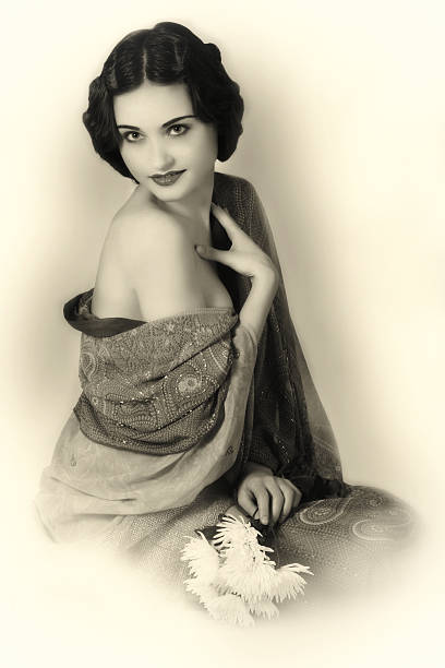 1920s style. Autumn Flowers
