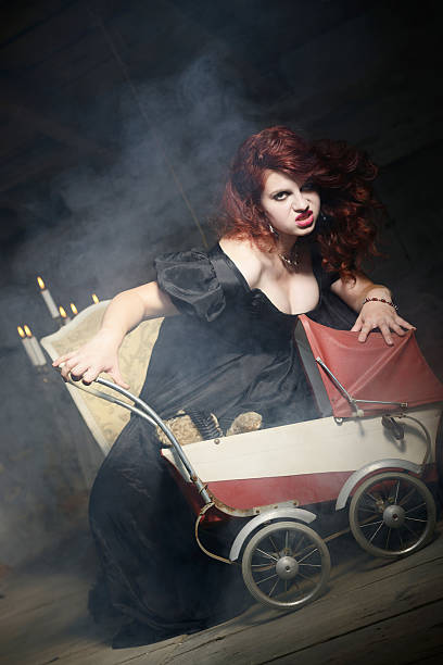 istock Mad woman with black dress 175188449