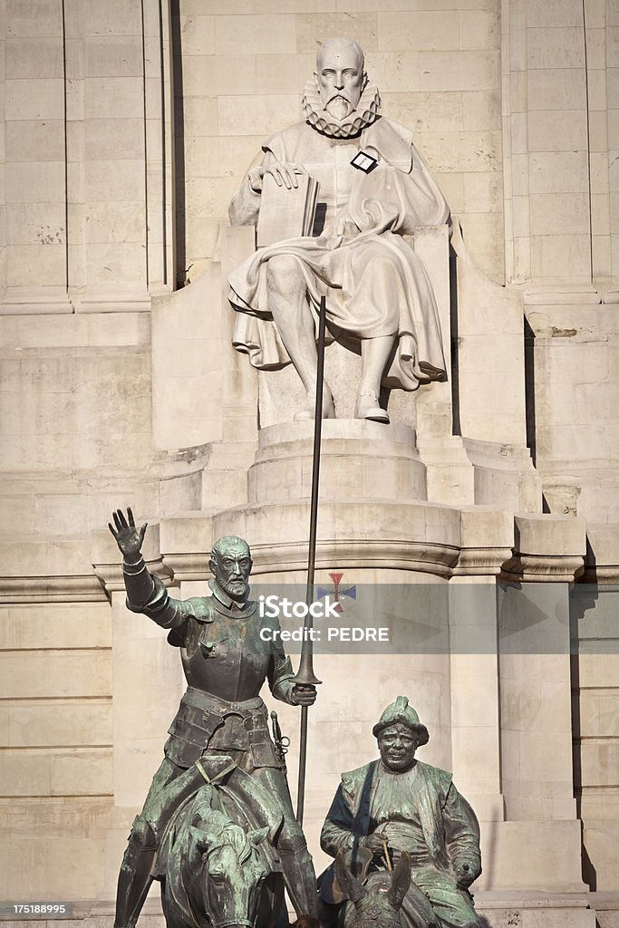 Cervantes 기념지 - 로열티 프리 미겔 데 세르반테스 스톡 사진