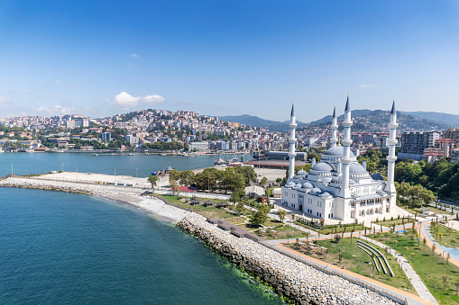 Turkey, black sea coast, aerial view zonguldak province.