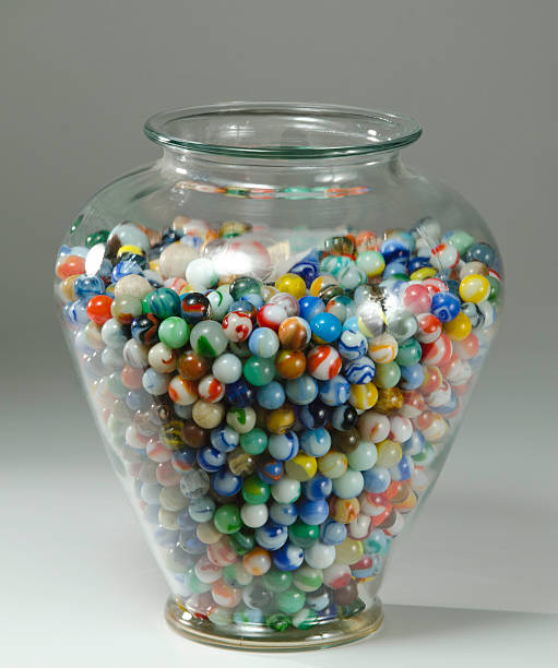 istock Collection of Antique Marbles in Vase 175189661