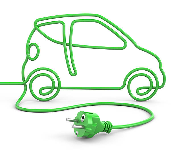 istock Green power cord car concept 175189742