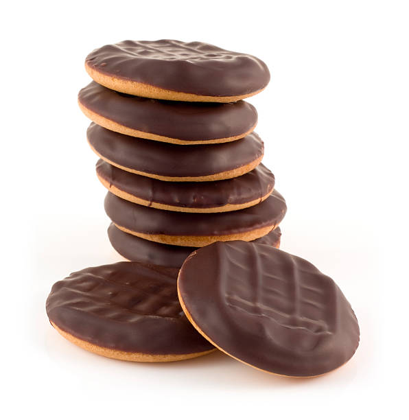 istock Jaffa cakes sweet snacks isolated on a white background 175190141