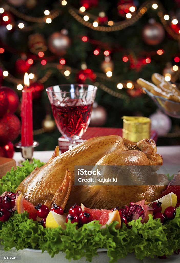 Turquía la cena de Navidad - Foto de stock de Navidad libre de derechos