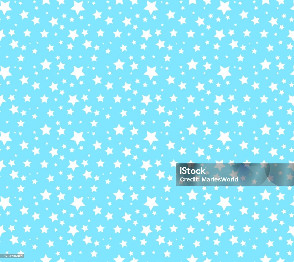 Small Withe Stars Tiny White Stars On Light Blue Background Seamless Pattern Repeatable ...