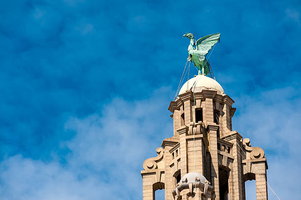 królewska wątroba budowa, liverpool, wielka brytania - liverpool royal liver building uk built structure zdjęcia i obrazy z banku zdjęć