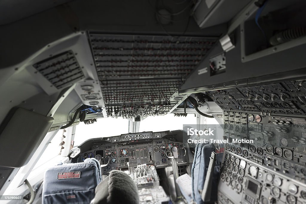 Avião cabine interior - Foto de stock de Aeroporto royalty-free