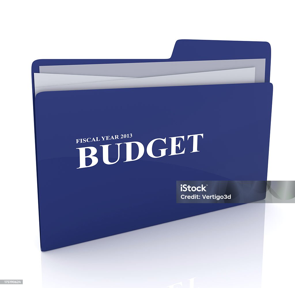 budget cartella con i documenti - Foto stock royalty-free di A forma di blocco