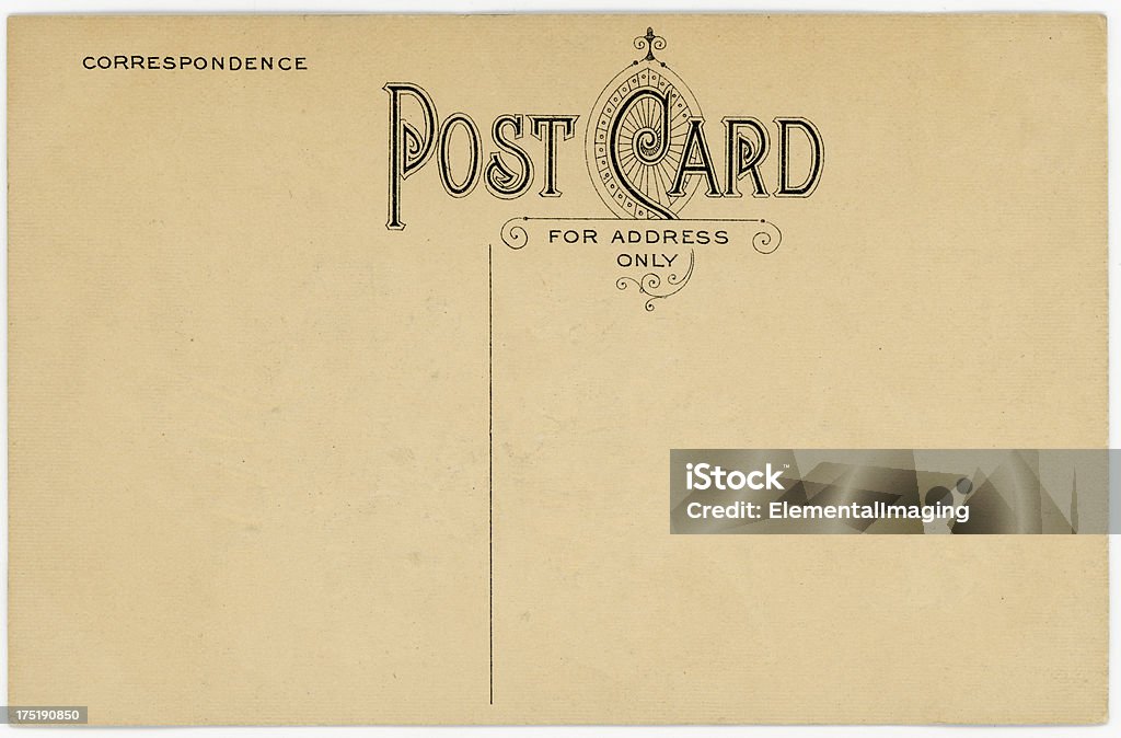 Une Image de fond rétro Vintage Antique carte postale dos - Photo de Abstrait libre de droits