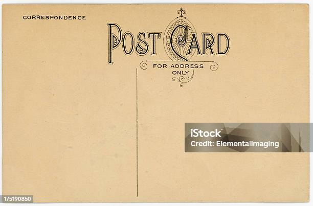 Photo libre de droit de Une Image De Fond Rétro Vintage Antique Carte Postale Dos banque d'images et plus d'images libres de droit de Abstrait