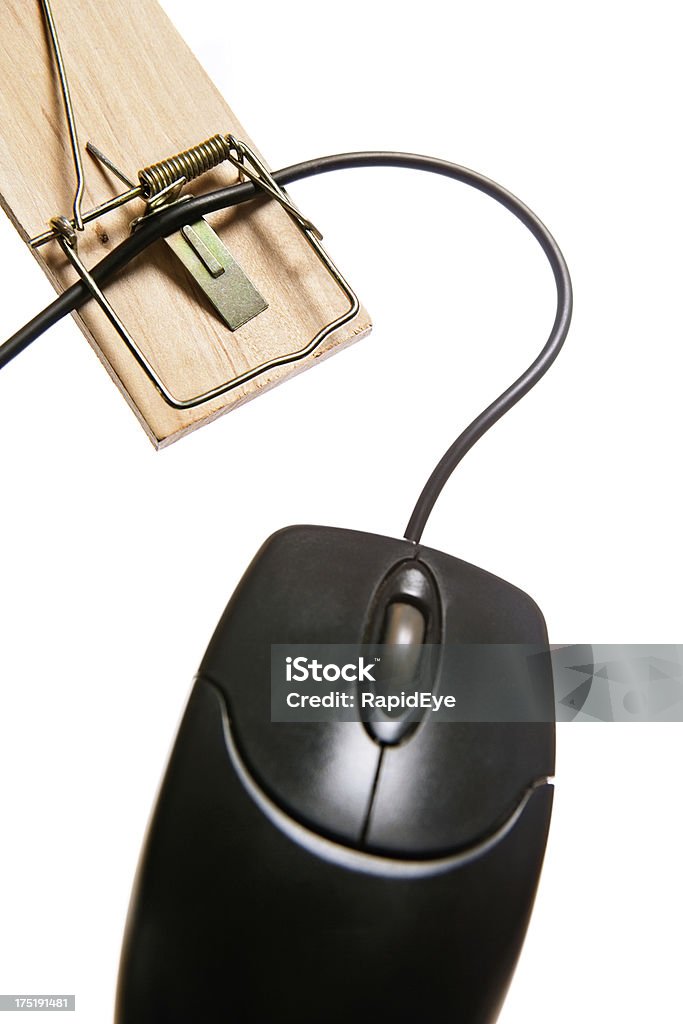 Computer Mouse Trapped Meme Tradition Versus Technology Oldfashioned Mousetrap Catches Computer ...