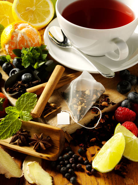 istock Tea Bag and Herbal Drink with Fruits 175193654