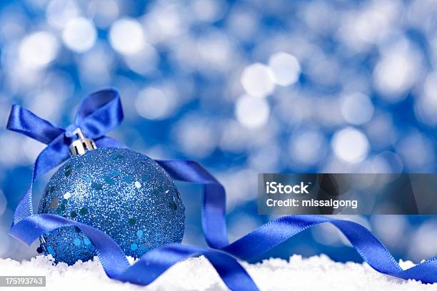 Christmas Background With Copy Space Stock Photo - Download Image Now - Backgrounds, Blue, Border - Frame