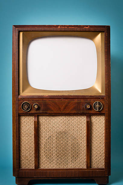 istock Vintage Wood Television Cabinet, Insert Your Own Ad 175193869