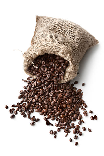 istock Coffee: Coffee Beans in Sack Isolated on White Background 175193905
