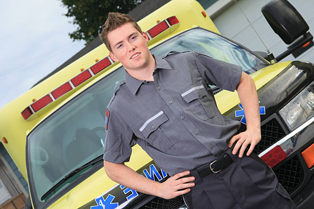 istock Paramedics Job - Proud Ambulance in Front 175195362
