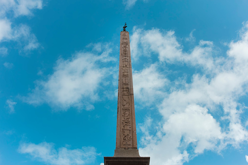 The Ancient Egyptian Obelisk of Theodosius at the Hippodrome of Constantinople in Isatanbul, Turkey