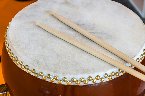 Drum set and drumsticks