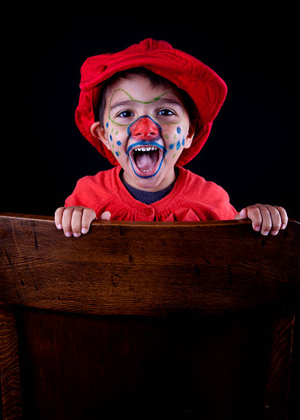palhaço engraçado - entertainment clown child circus imagens e fotografias de stock