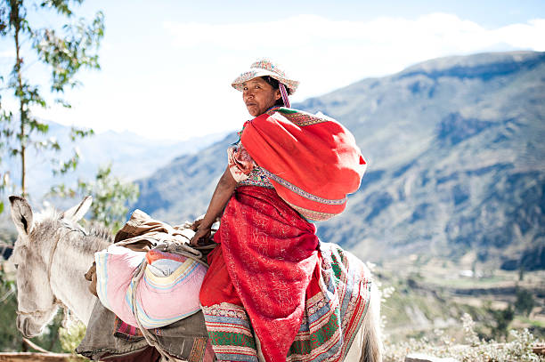istock Woman on a Donkey 175195598