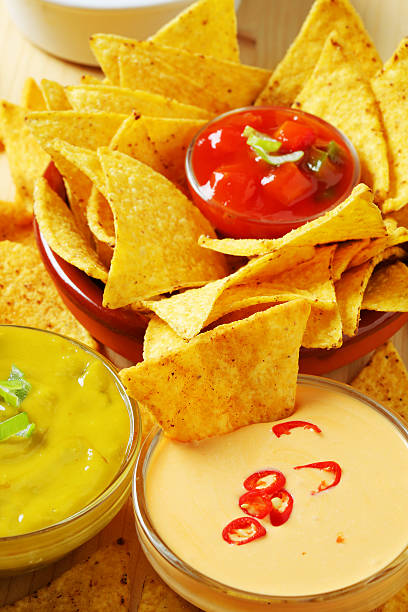 istock Mix of dips with nachos 175195638
