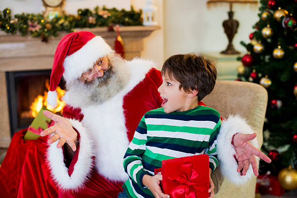 istock Santa Claus and boy 175195899