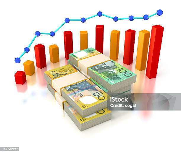 Financial Succes Dólares Australianos Y Progreso Gráfica Foto de stock y más banco de imágenes de Actividades bancarias