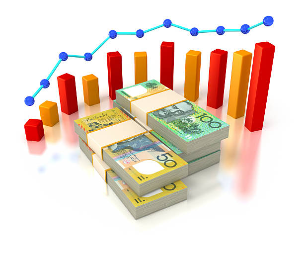 istock Financial succes, Australian Dollars and progress chart. 175195999