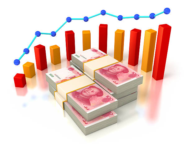 istock Financial succes, Chinese Yuan bills and progress chart. 175196005