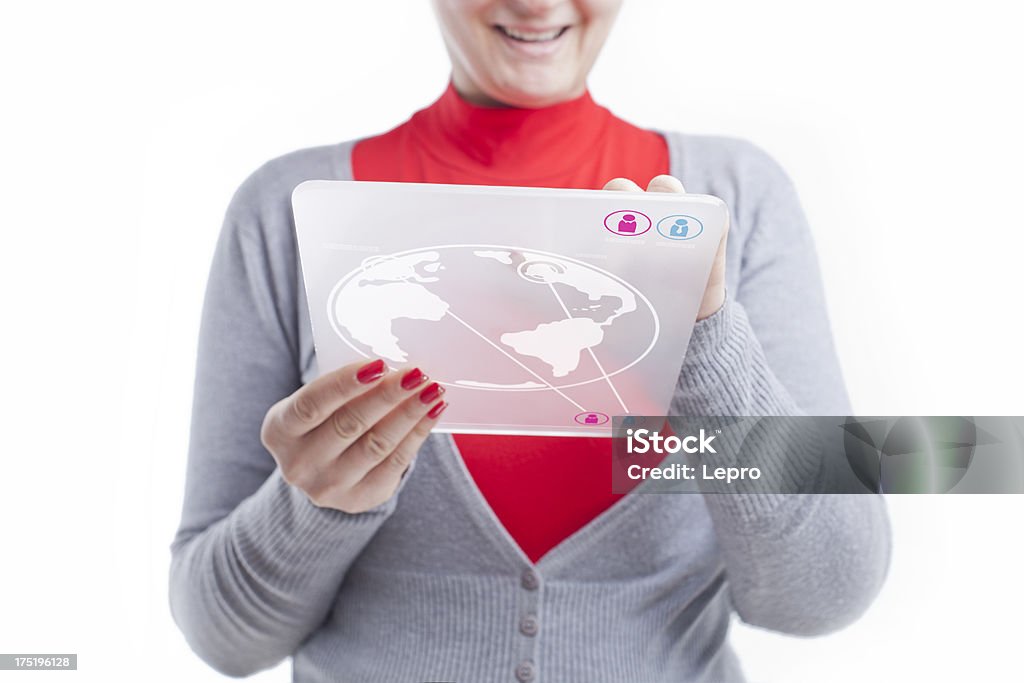 Jovem mulher usando computador tablet - Royalty-free 30-39 Anos Foto de stock