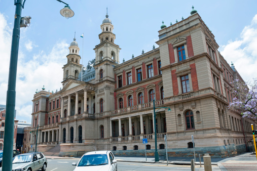 Built in 1896, the Palace of Justice in Church Square Pretoria, South Africa, presently the North and South Gauteng High Court.