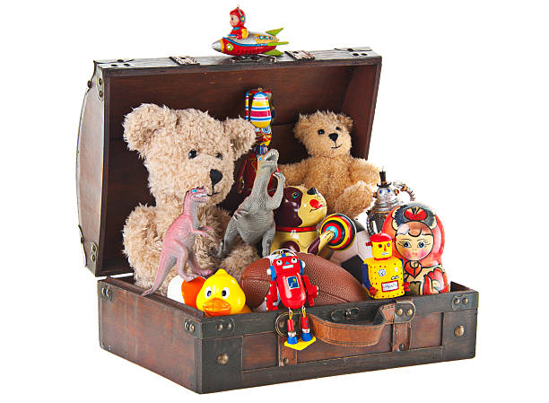 istock Teddy Bear and Toys in Small Suitcase 175196721
