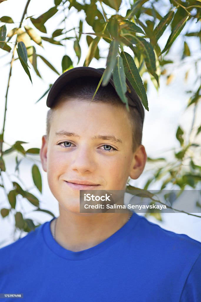 Porträt von einem Teenager-Jungen - Lizenzfrei Blaue Augen Stock-Foto