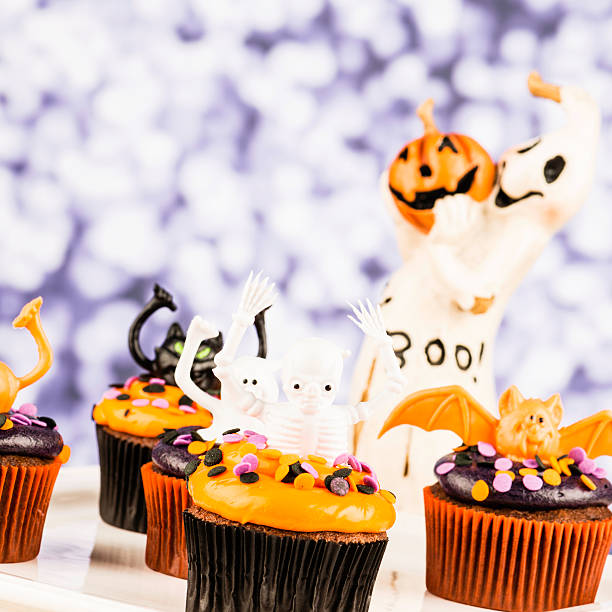 istock Homemade Halloween Cupcakes with Cute Characters 175198218