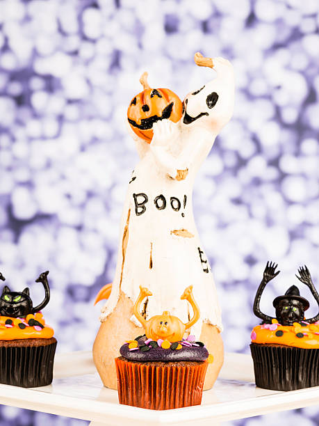 istock Homemade Halloween Cupcakes with Cute Characters 175198612