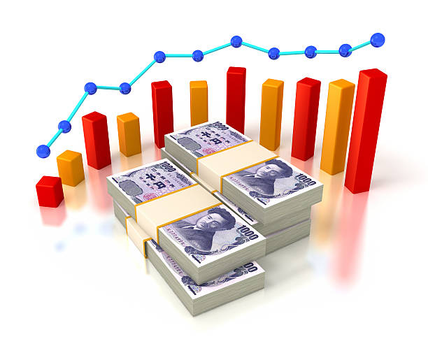 istock Financial succes, Japanese Yen bills and progress chart. 175198866