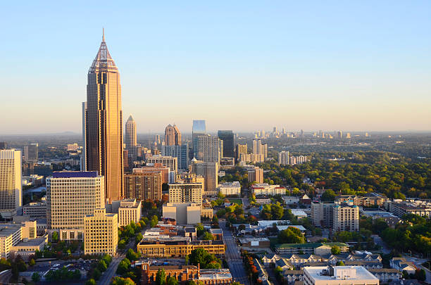 Georgia's beautiful skyline in Atlanta stock photo