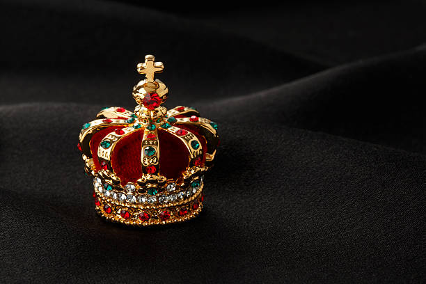 istock Gold crown with green and red jewels 175199115