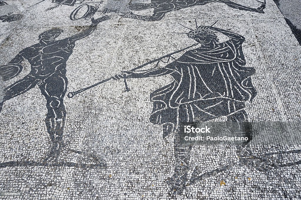 Ostia Antica-Restaurante Mosaic - Foto de stock de Acera libre de derechos