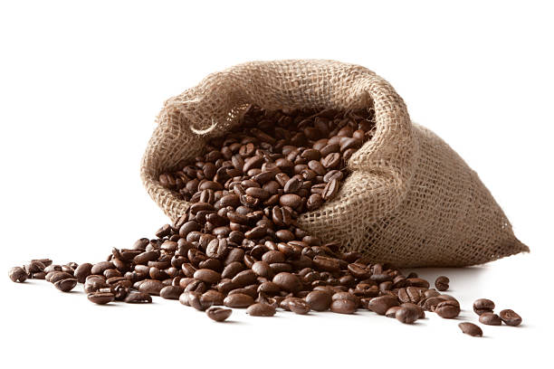 istock Coffee: Coffee Beans in Sack Isolated on White Background 175199860