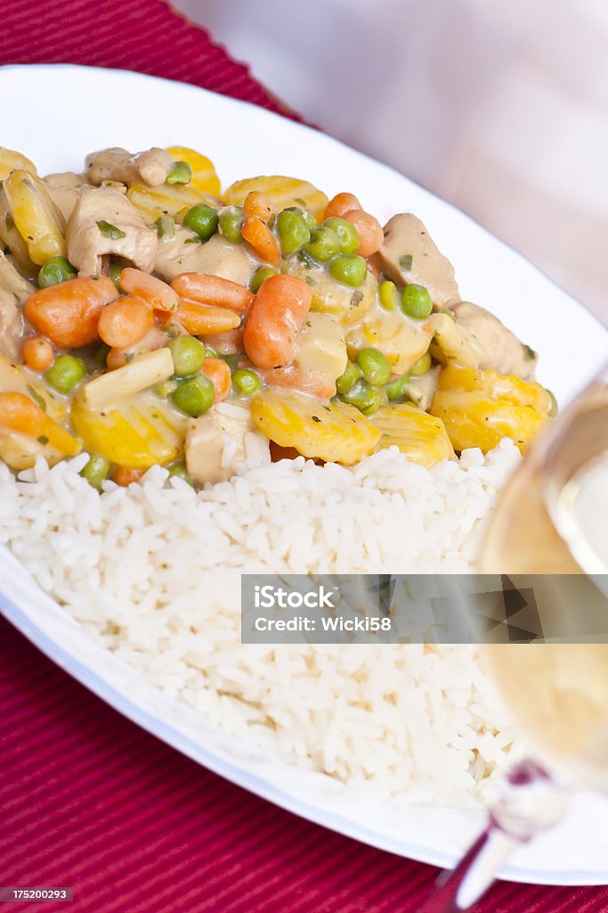 Frango Com verduras e arroz - Foto de stock de Alimentação Saudável royalty-free