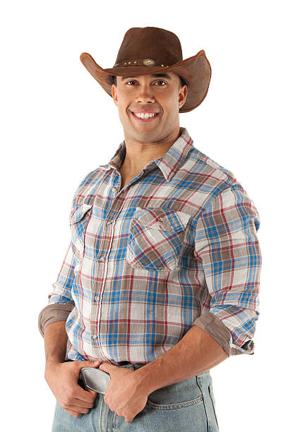istock Portrait of a happy cowboy posing 175200329