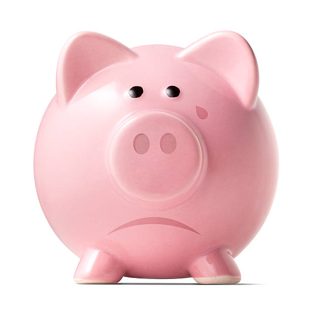 istock Financial crisis. Piggy bank crying. 175200670