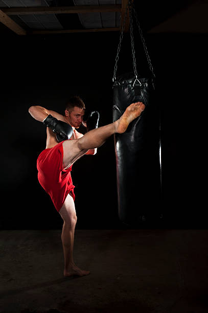 luchador de artes marciales mixtas capacitación - ultimate fighting fotografías e imágenes de stock
