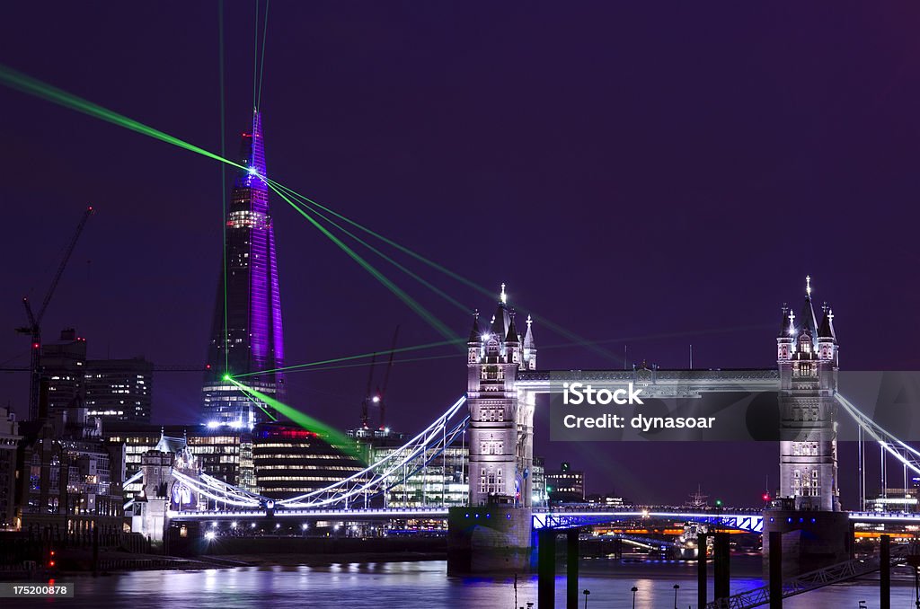 The Shard gratte-ciel Spectacle laser, à Londres - Photo de Angleterre libre de droits